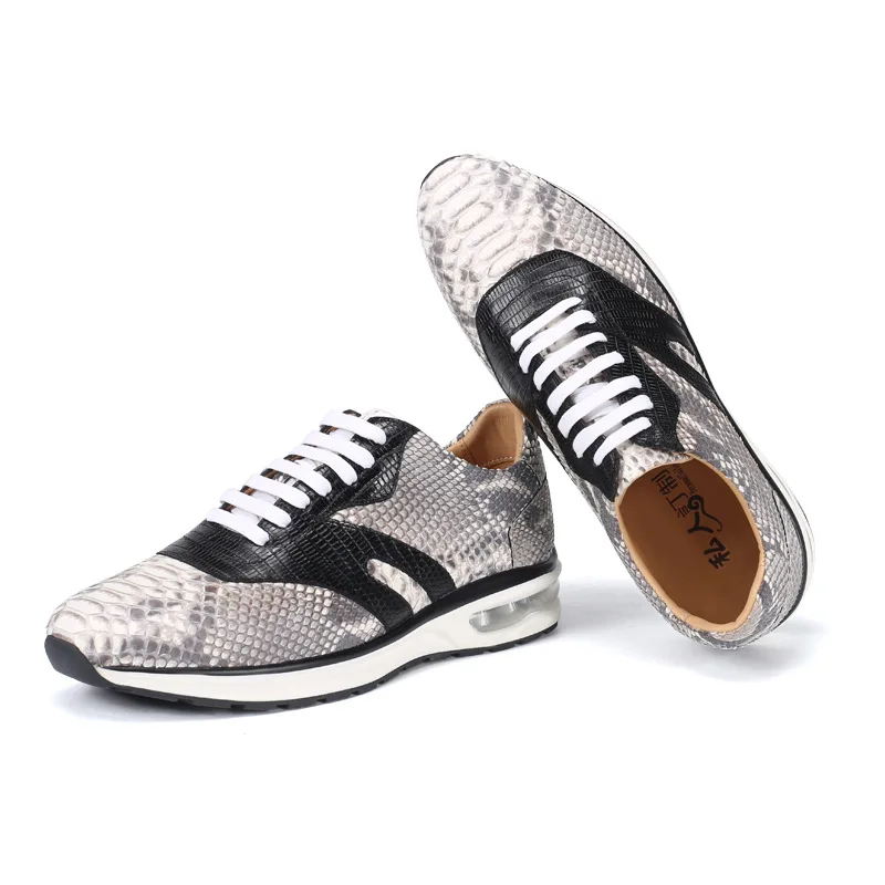Casual Designer Authentic Real Snakeskin Soft Men's Comfortable Sneakers Genuine Python Leather Male Female Lace-up Flats Shoes
Casual Designer Authentic Real Snakeskin Soft Men's Comfortable Sneakers Genuine Python Leather Male Female Lace-up Flats Shoes
