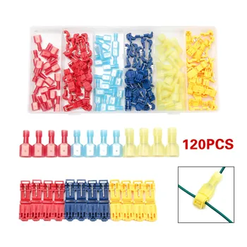 120Pcs Quick Splice Wire Cable Connectors Quick Terminals Wire Scotch Lock Electrical Kit Tool Set T-shape
120Pcs Quick Splice Wire Cable Connectors Quick Terminals Wire Scotch Lock Electrical Kit Tool Set T-shape