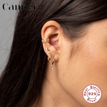 INS style Simple 925 Sterling Silver Geometric Zircon Cross/Lightning/Round Small Hoop Earrings for Women Gold Silver Earrings
INS style Simple 925 Sterling Silver Geometric Zircon Cross/Lightning/Round Small Hoop Earrings for Women Gold Silver Earrings