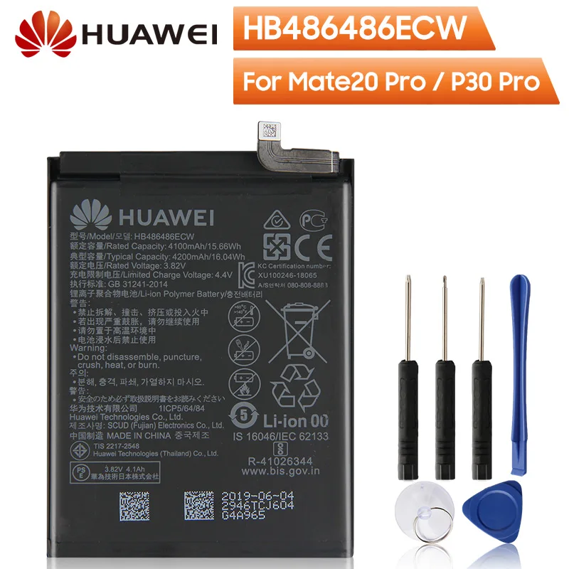Аккумулятор для телефона Huawei Mate20 Pro Mate 20 P30 P30Pro HB486486ECW 4200 мАч|Аккумуляторы