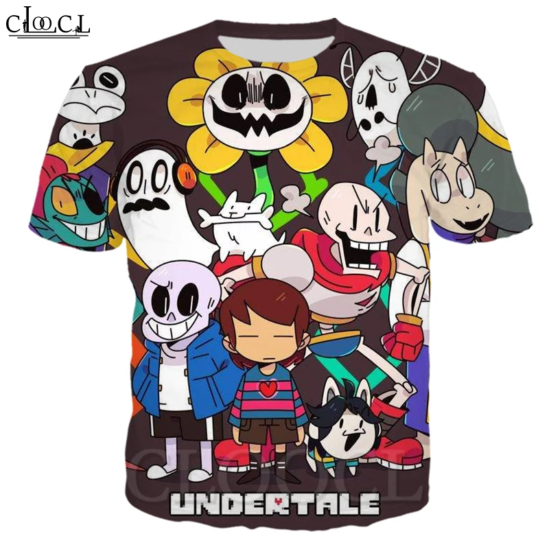 CLOOCL Новейшая игра Undertale 3D печать модная повседневная футболка с коротким рукавом