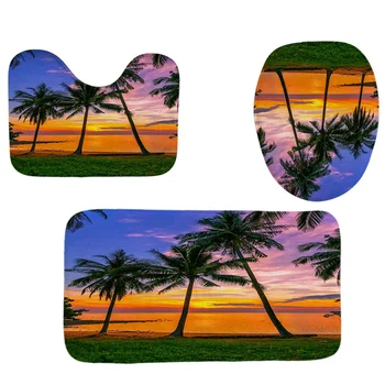 4Pcs Home Bathroom Decor Set Bathroom Seaside View Pattern Toilet Seat Cover Bath Mat Set Waterproof Shower Curtain
4Pcs Home Bathroom Decor Set Bathroom Seaside View Pattern Toilet Seat Cover Bath Mat Set Waterproof Shower Curtain