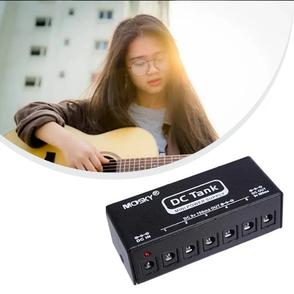 Audio Portable Guitar Effects Pedal Power Supply with 6 Isolated Outputs for Six 9V Pedals Simultaneously New Aluminum Alloy
Audio Portable Guitar Effects Pedal Power Supply with 6 Isolated Outputs for Six 9V Pedals Simultaneously New Aluminum Alloy