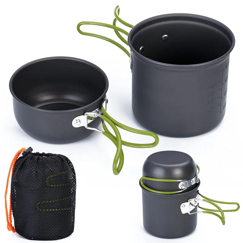 Portable Outdoor Camping Cookware Cooker Pots And Pans Set Spoon Fork Utensil Tableware For Backpacking Camping Picnic Travel
Portable Outdoor Camping Cookware Cooker Pots And Pans Set Spoon Fork Utensil Tableware For Backpacking Camping Picnic Travel