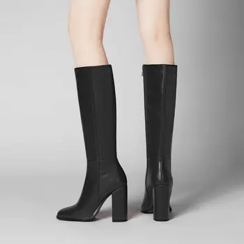 2020 New Women Boots Fashion Pu Leather Knee High Boots Square High Heel Long Boots Autumn Winter Zipper Ladies Shoes 
2020 New Women Boots Fashion Pu Leather Knee High Boots Square High Heel Long Boots Autumn Winter Zipper Ladies Shoes