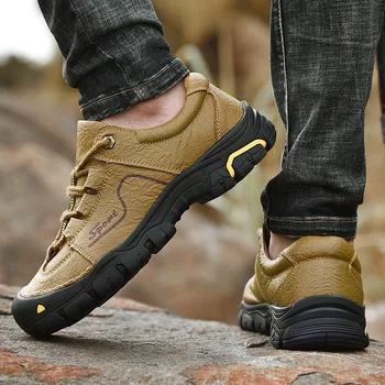 New Outdoor Leisure Men Shoes Genuine Leather Breathable Shoes For Man Wear-resistant Anti-collision Hiking Men's Shoes 18-1
New Outdoor Leisure Men Shoes Genuine Leather Breathable Shoes For Man Wear-resistant Anti-collision Hiking Men's Shoes 18-1