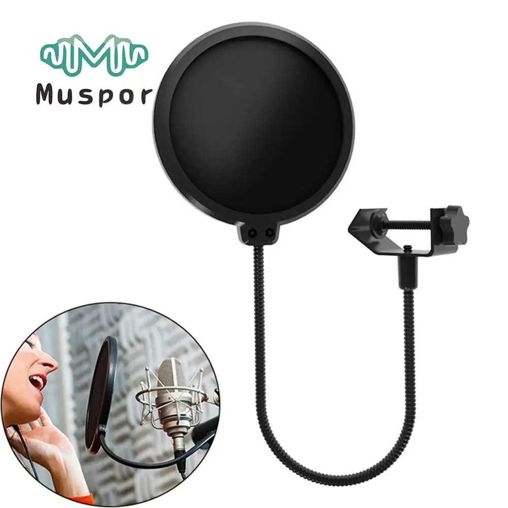 Microphone Pop Filter Mask Shield For Blue Yeti and Other Recording Studio Mic, Dual Layered Wind Pop Screen
Microphone Pop Filter Mask Shield For Blue Yeti and Other Recording Studio Mic, Dual Layered Wind Pop Screen