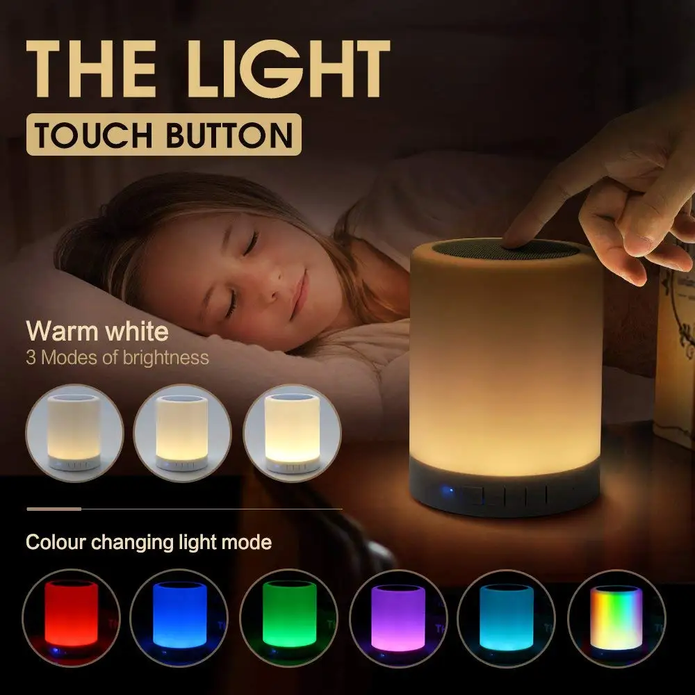 Night Light with Bluetooth Speaker Portable Wireless TF Card Bluetooth Speaker Touch Control Color LED Bedside Table Lamp 2019
Night Light with Bluetooth Speaker Portable Wireless TF Card Bluetooth Speaker Touch Control Color LED Bedside Table Lamp 2019