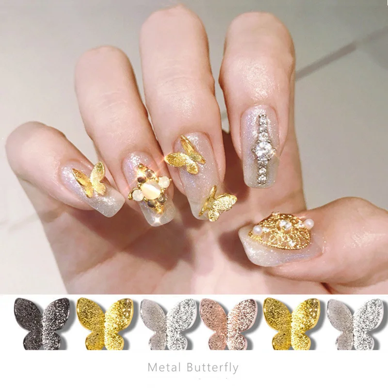 50Pcs 3D Nail Art Decorations Golden Silver Glitter Alloy Butterfly Nail Tips Art For Women Jewelry Manicure Design Accessories
50Pcs 3D Nail Art Decorations Golden Silver Glitter Alloy Butterfly Nail Tips Art For Women Jewelry Manicure Design Accessories