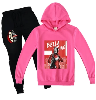 2020 Hot New Style of La Casa De Papel Money Heist Printing Boys Suit Long Sleeve Hooded Sweatshirt Hoodie Sets Children Clothes 
2020 Hot New Style of La Casa De Papel Money Heist Printing Boys Suit Long Sleeve Hooded Sweatshirt Hoodie Sets Children Clothes