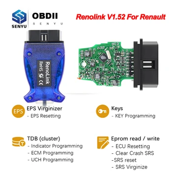 Renolink V1.52 OBD2 ECU Programmer For Renault Airbag Reset Tool OBD OBD2 Car Diagnostic Auto Tool ECM UCH Key Programmer Tool
Renolink V1.52 OBD2 ECU Programmer For Renault Airbag Reset Tool OBD OBD2 Car Diagnostic Auto Tool ECM UCH Key Programmer Tool