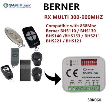 BERNER Multi frequency 280-868mhz auto scan frequency Universal Garage door rolling code and fixed code remote control receiver
BERNER Multi frequency 280-868mhz auto scan frequency Universal Garage door rolling code and fixed code remote control receiver