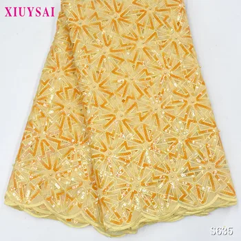 Gold 2020 New Arrival African Double Organza Lace Fabric Fashion French Sequins Lace Fabric For Women Dress S635
Gold 2020 New Arrival African Double Organza Lace Fabric Fashion French Sequins Lace Fabric For Women Dress S635