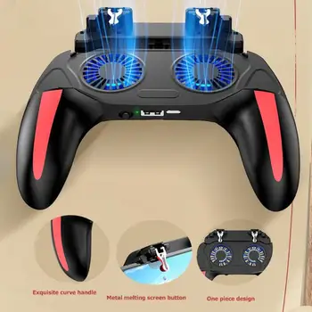 H10 Gaming Grip Controller Cool Handle Phone Holder Gamepad Dual Cooling Fan Mobile Support Charging PUBG L1 R1 Shooter Joystick
H10 Gaming Grip Controller Cool Handle Phone Holder Gamepad Dual Cooling Fan Mobile Support Charging PUBG L1 R1 Shooter Joystick