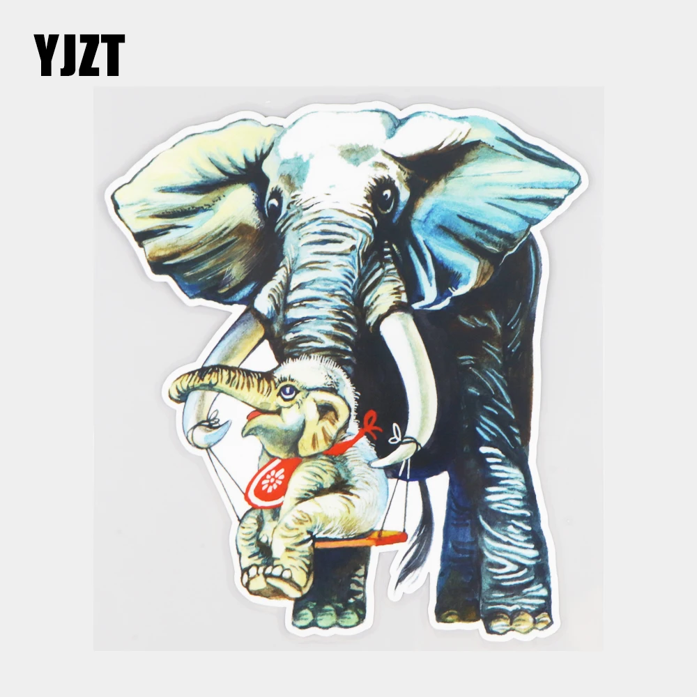Фото YJZT 15 1 × 16 7 см игровой слон забавное тело дверные декоративные наклейки милые