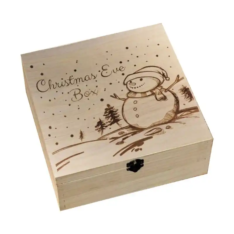 eve box wooden engraving gift xmas childrens gift christmas