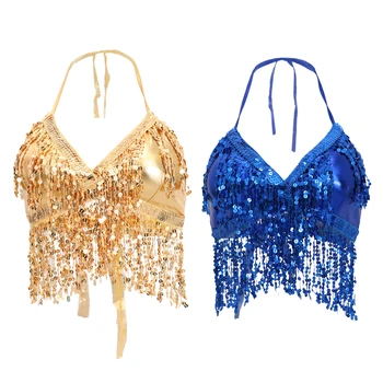 2pieces Belly Dance Sequined Bra Top One Size Lady Latin Dance Tassel Bra Costume
2pieces Belly Dance Sequined Bra Top One Size Lady Latin Dance Tassel Bra Costume