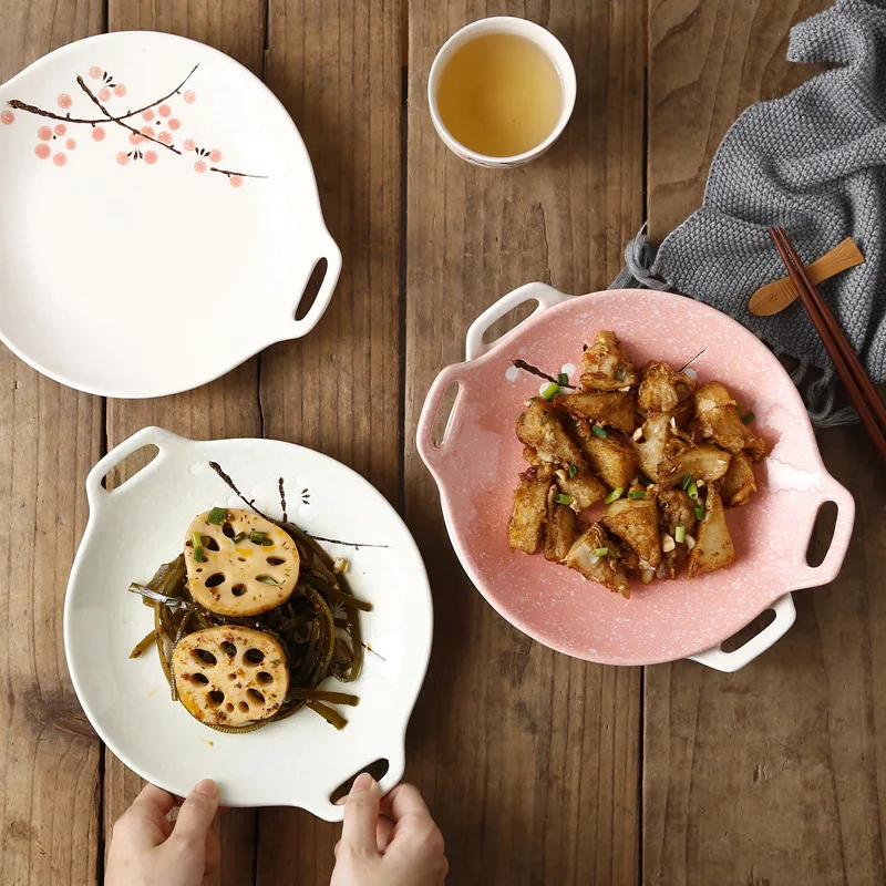 Japanese Style Dishes Ceramic Set Home Dish Plate With Double Handle Plate Ceramics Dish Creative Snack Plate Salad Dinner Tray
Japanese Style Dishes Ceramic Set Home Dish Plate With Double Handle Plate Ceramics Dish Creative Snack Plate Salad Dinner Tray