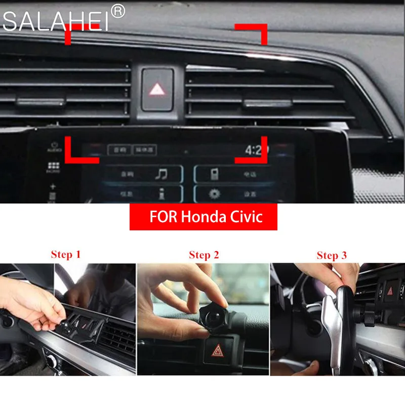 For Honda Civic 10th Gen 2016 2017 2018 2019 Special Car Mobile Phone Holder Air Vent Mount Cradle Smartphone GPS Stand Bracket
For Honda Civic 10th Gen 2016 2017 2018 2019 Special Car Mobile Phone Holder Air Vent Mount Cradle Smartphone GPS Stand Bracket