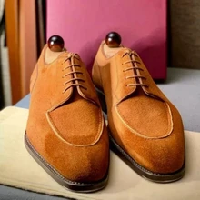 Brown Men Fashion Classic Spring and Autumn Pointed Lace Up Suede Low Heel Casual, Comfortable and Simple Business Shoes AQ439
Brown Men Fashion Classic Spring and Autumn Pointed Lace Up Suede Low Heel Casual, Comfortable and Simple Business Shoes AQ439