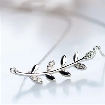 Korean Version Of The New Simple Fashion Jewelry 925 Sterling Silver Leaves Personality Clavicle Chain Necklace H8
Korean Version Of The New Simple Fashion Jewelry 925 Sterling Silver Leaves Personality Clavicle Chain Necklace H8