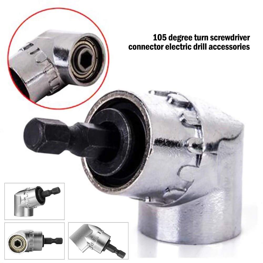 105 Right Angle Driver Screwdriver Hand Tools Set 1/4 Hex Shank For Power Drill Screwdriver Bits Tools Adjustable
105 Right Angle Driver Screwdriver Hand Tools Set 1/4 Hex Shank For Power Drill Screwdriver Bits Tools Adjustable