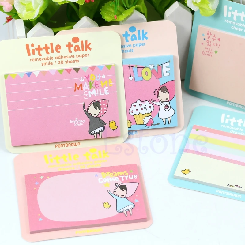 1pc New Random Cute Little Talk Girl Sticker Memo Pads Point It Notes 30 Sheets DXAC 
1pc New Random Cute Little Talk Girl Sticker Memo Pads Point It Notes 30 Sheets DXAC