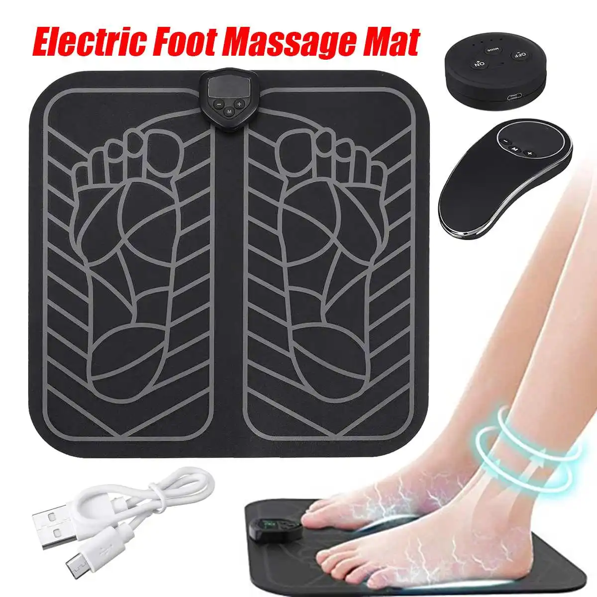 EMS Electric Foot Massager Mat Muscle Stimulator Acupuncture Vibration Machine Relieve Physiotherapy
EMS Electric Foot Massager Mat Muscle Stimulator Acupuncture Vibration Machine Relieve Physiotherapy