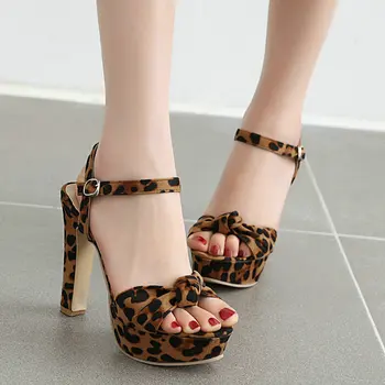 Women Summer Sandals Open Toe Square High Heel Leopard Print Shoes Women Sweet Bow Dress Shoes White Brown Blue
Women Summer Sandals Open Toe Square High Heel Leopard Print Shoes Women Sweet Bow Dress Shoes White Brown Blue