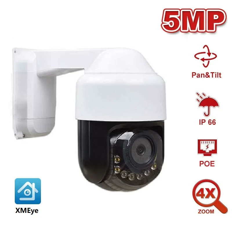 2MP 5MP Dome POE PTZ IP Camera 4X Optical Zoom 2.8-12mm with Audio Home/Outdoor Weatherproof IR 30m Onvif H.265 P2P XMEye
2MP 5MP Dome POE PTZ IP Camera 4X Optical Zoom 2.8-12mm with Audio Home/Outdoor Weatherproof IR 30m Onvif H.265 P2P XMEye