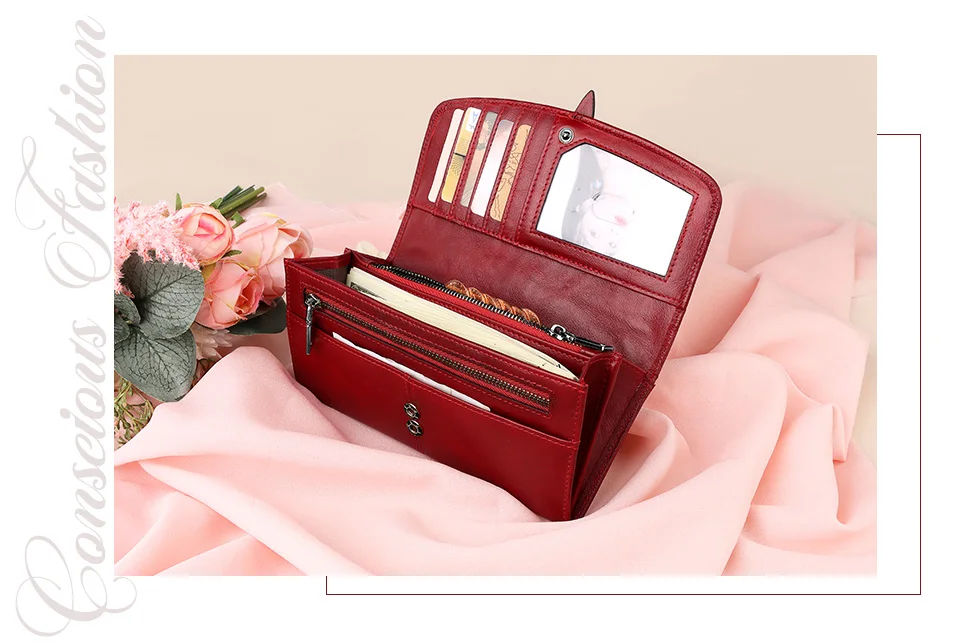 Rfid Wallet Genuine Leather Zipper Long Purse 2021 12 Rfid Wallet Genuine Leather Zipper Long Purse 2021 2
