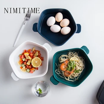 NIMITIME Nordic Style Matte 4 Color Cheese Double-Ear Rice Plate Baking Dish Ceramic Personality Pasta Dish Household
NIMITIME Nordic Style Matte 4 Color Cheese Double-Ear Rice Plate Baking Dish Ceramic Personality Pasta Dish Household