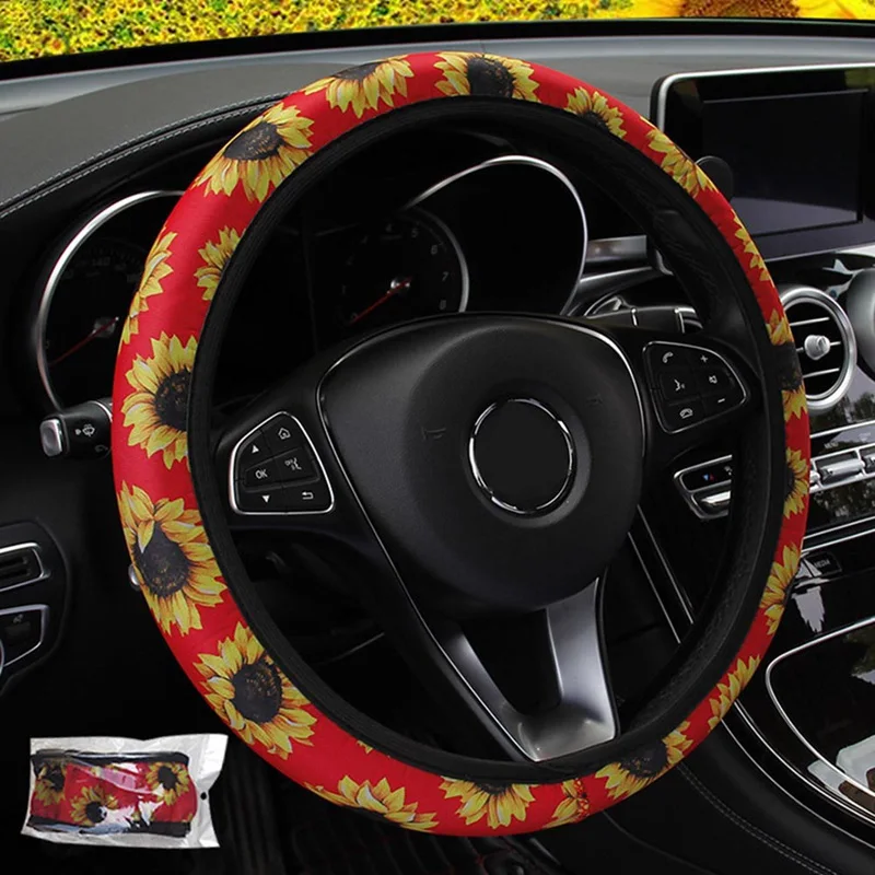 1pc Sunflower Flower Without Inner Ring Elastic Car Steering Wheel Cover-sunflower Lycra Silk Without Inner Ring Elastic Section
1pc Sunflower Flower Without Inner Ring Elastic Car Steering Wheel Cover-sunflower Lycra Silk Without Inner Ring Elastic Section