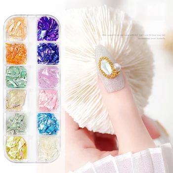 1 Box/12 grids Nails Abalone Shell Fragments Texture Natural Sea Shell 3d Charm Nail Art Decoration Slice DIY Beauty Salon Tools
1 Box/12 grids Nails Abalone Shell Fragments Texture Natural Sea Shell 3d Charm Nail Art Decoration Slice DIY Beauty Salon Tools