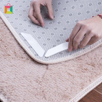 17 Pcs Home Non Slip Sticker Carpet Pad with Anti Curling Multi Purpose Reusable Nano Gel Pads for Office Kitchen Bathroom Cozy