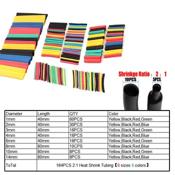 2020 hot 164Pcs Heat shrink tube kit Insulation Sleeving Polyolefin Shrinking Assorted Heat Shrink Tubing Wire Cable
2020 hot 164Pcs Heat shrink tube kit Insulation Sleeving Polyolefin Shrinking Assorted Heat Shrink Tubing Wire Cable