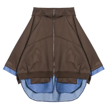 2020 Women Oversize Fleece Thick Hooded Jacket Splice Denim Plus Size Coat Autumn Winter Female Streetwear Mid-long Overcoat
2020 Women Oversize Fleece Thick Hooded Jacket Splice Denim Plus Size Coat Autumn Winter Female Streetwear Mid-long Overcoat