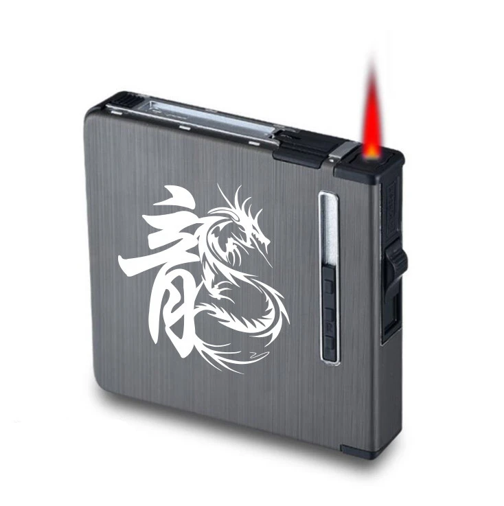 Creative Multifunctional Cigarette Case With Refillable Adjustable Flame Windproof Butane Gas Lighter 20 Cigarettes Holder Box
Creative Multifunctional Cigarette Case With Refillable Adjustable Flame Windproof Butane Gas Lighter 20 Cigarettes Holder Box
