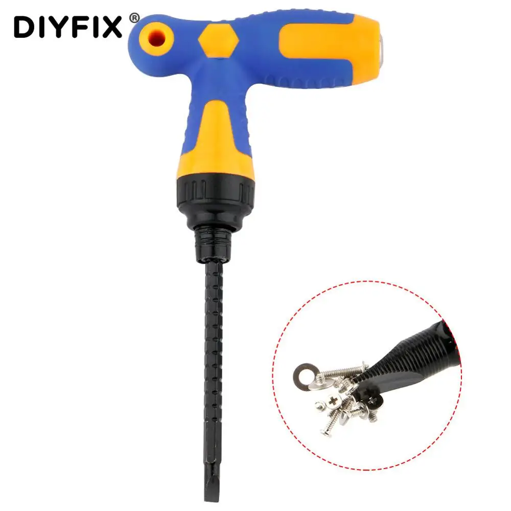DIYFIX T-Type Ratchet Screwdriver Double-end Slotted Phillips Adjustable Detachable Magnetic Disassembly Repair Hand Tool
DIYFIX T-Type Ratchet Screwdriver Double-end Slotted Phillips Adjustable Detachable Magnetic Disassembly Repair Hand Tool