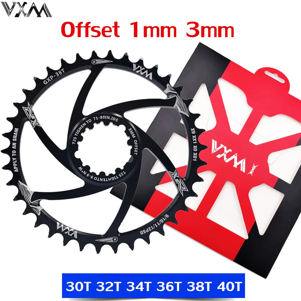 VXM MTB Bike Chainwheel Narrow Wide 30T/32T/34T/36T/38T/40T Chainring for Sram 8/9/10/11/12S NX XX XO GX GXP11 X1 Offset 1MM3MM
VXM MTB Bike Chainwheel Narrow Wide 30T/32T/34T/36T/38T/40T Chainring for Sram 8/9/10/11/12S NX XX XO GX GXP11 X1 Offset 1MM3MM