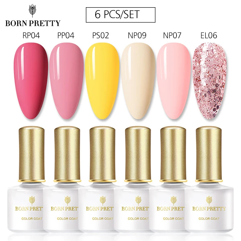 BORN PRETTY Gel Nail Polish 6PCS/Set Semi -Permanent Varinsh Soak Off UV LED Base Top Coat Nail Art Manicuring Kit Gel Set
BORN PRETTY Gel Nail Polish 6PCS/Set Semi -Permanent Varinsh Soak Off UV LED Base Top Coat Nail Art Manicuring Kit Gel Set