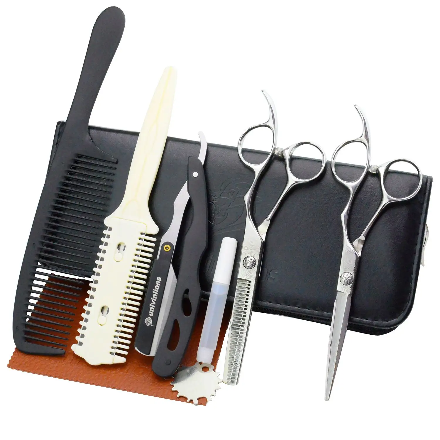5.5" Damascus Hair Scissors Razor Hairdressing Scissor Sale Professional Hair Dressing Scissors Barber Razor Japan Haircut Kit
5.5" Damascus Hair Scissors Razor Hairdressing Scissor Sale Professional Hair Dressing Scissors Barber Razor Japan Haircut Kit