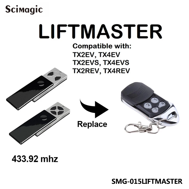 Liftmaster TX2EV TX4EV TX2EVS TX4EVS TX4UNIS gate remote control 433mhz remote control garage door opener for the garage
Liftmaster TX2EV TX4EV TX2EVS TX4EVS TX4UNIS gate remote control 433mhz remote control garage door opener for the garage