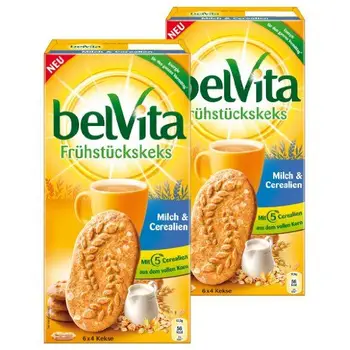 Gâteaux Secs Petit-Déjeuner BelVita, Lait & Céréales, Petits Gâteaux Secs, 2 x 24 Biscuits, 2 x 300g
Gâteaux Secs Petit-Déjeuner BelVita, Lait & Céréales, Petits Gâteaux Secs, 2 x 24 Biscuits, 2 x 300g