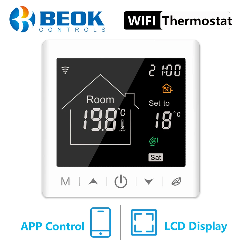 Beok Smart WIFI Heating Thermostat for Electric Floor Heating with Weekly Programmable Function 16A LCD Touch Screen Thermostat
Beok Smart WIFI Heating Thermostat for Electric Floor Heating with Weekly Programmable Function 16A LCD Touch Screen Thermostat