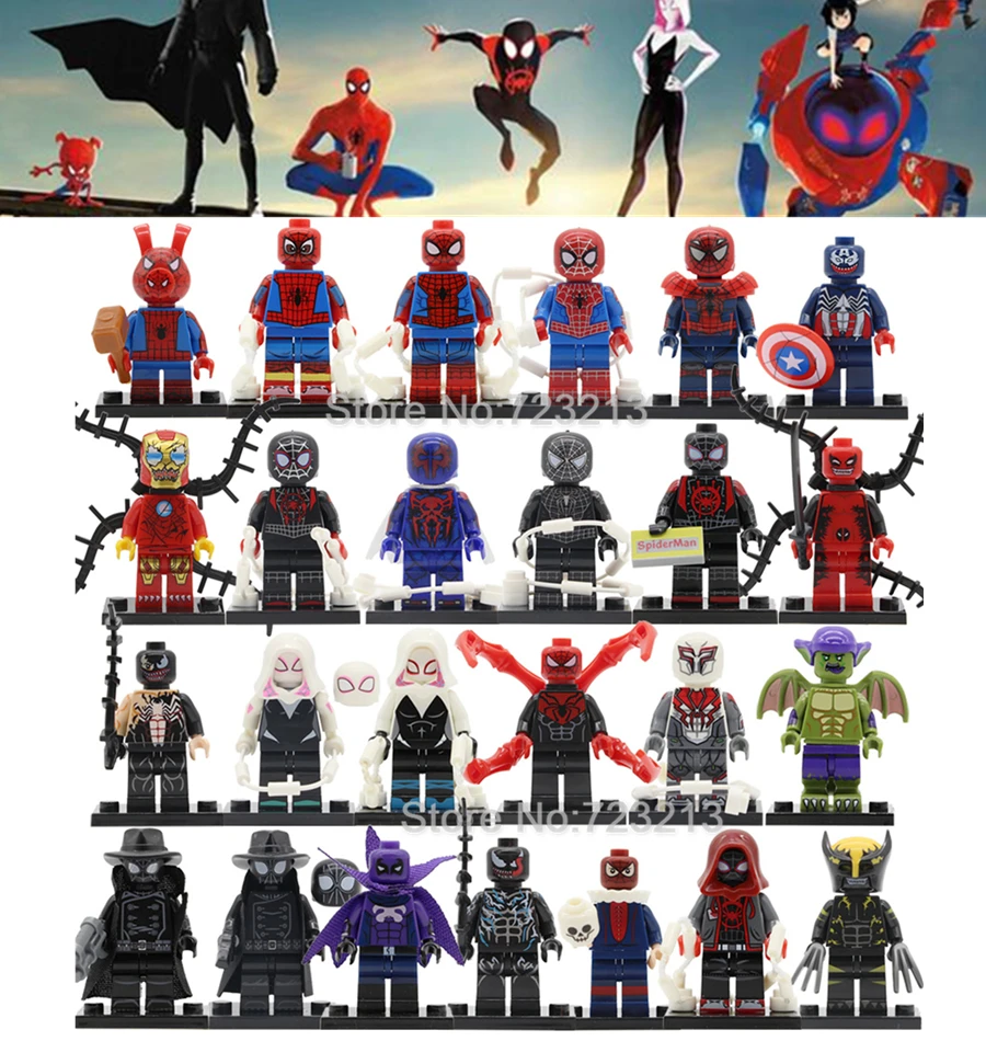 Single Super Hero Figure Miles Morales Spider Ham Prowler Spiderman Legoing Shadow Gwen Iron Spider-Man Building Blocks Toys
Single Super Hero Figure Miles Morales Spider Ham Prowler Spiderman Legoing Shadow Gwen Iron Spider-Man Building Blocks Toys