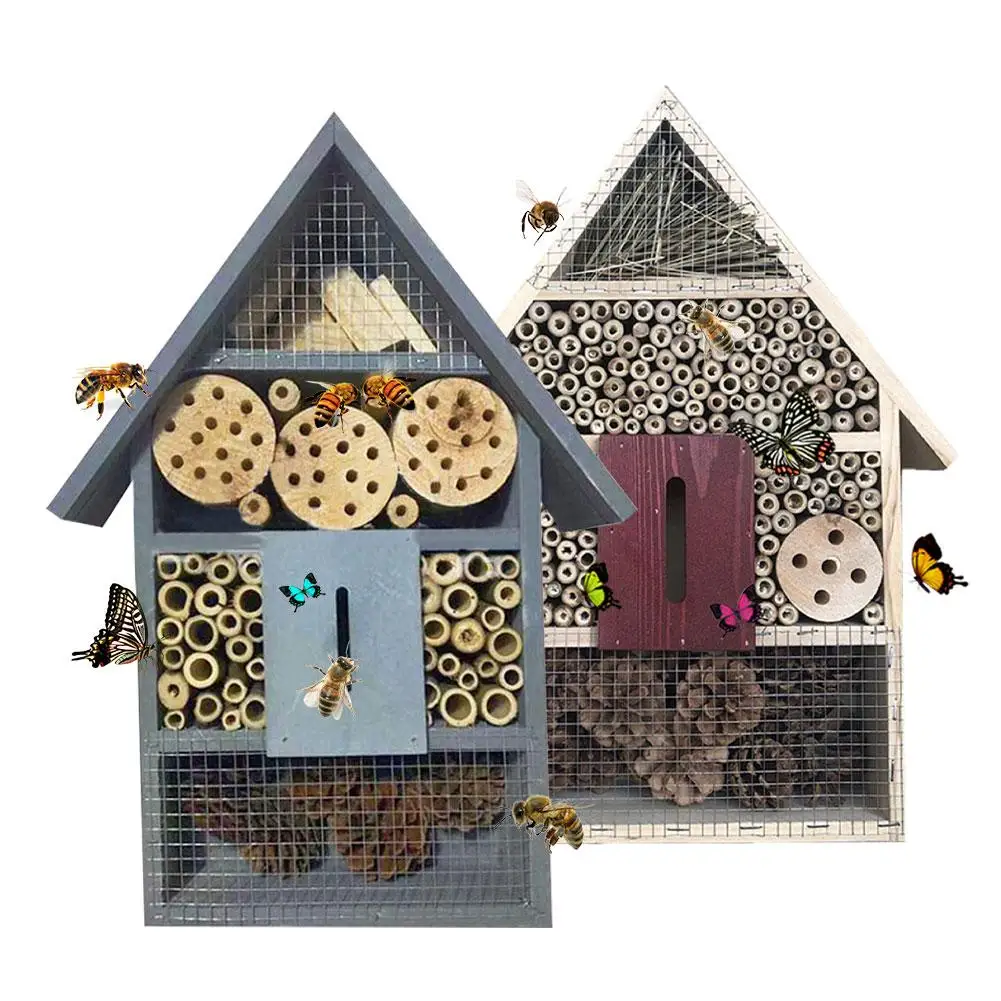 Thicken Insect House Insect Hotel Garden Nesting Box for Bees and Butterflies Solid Wooden Insect House Observation
Thicken Insect House Insect Hotel Garden Nesting Box for Bees and Butterflies Solid Wooden Insect House Observation