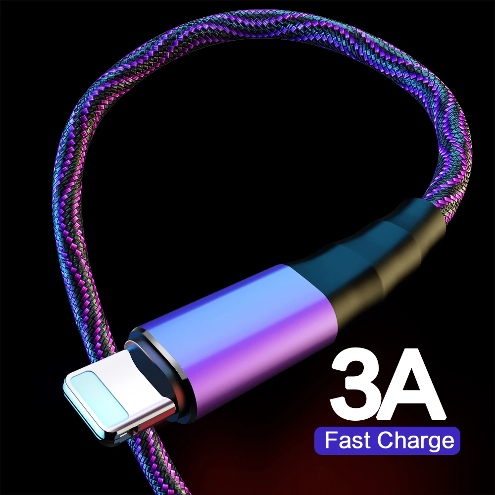 USB Cable 3A Fast Charging Cables Mobile Phone Charger Data Wire Cord 1.8m for Iphone Cable Xs Max Xr X 8 7 6 Plus 6s Plus Ipad
USB Cable 3A Fast Charging Cables Mobile Phone Charger Data Wire Cord 1.8m for Iphone Cable Xs Max Xr X 8 7 6 Plus 6s Plus Ipad