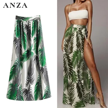 ANZA Women Midiskirt with Floral Print High Waist Loose Casual Green Skirt Femme 2020 New Summer Chiffon Bohemian Skirt
ANZA Women Midiskirt with Floral Print High Waist Loose Casual Green Skirt Femme 2020 New Summer Chiffon Bohemian Skirt