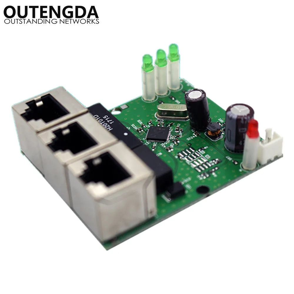 Мини 10/100 Мбит/с rj45 lan hub pcb модуль быстрая проводка коробка использует расстояние преобразования данных для расширения Ethernet 3-портовый переключатель сплиттер
Мини 10/100 Мбит/с rj45 lan hub pcb модуль быстрая проводка коробка использует расстояние преобразования данных для расширения Ethernet 3-портовый переключатель сплиттер